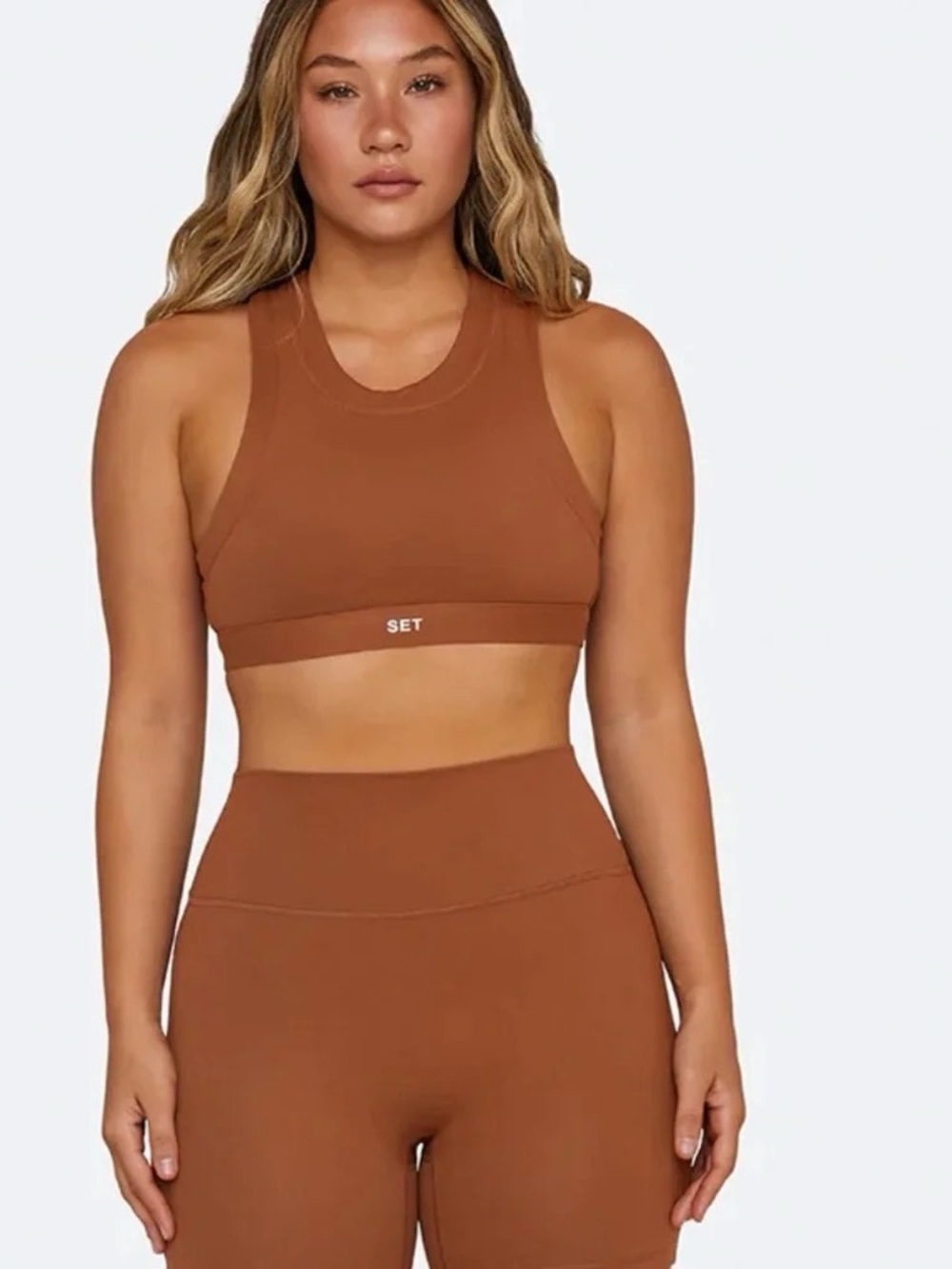 SET Active Chestnut Mini High-Neck Sports Bra